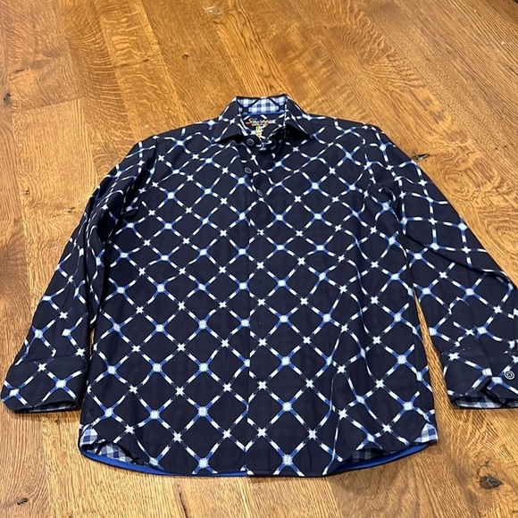 Luchiano Visconti Boys Blue Button Down Shirt Size 14 - Picture 1 of 6